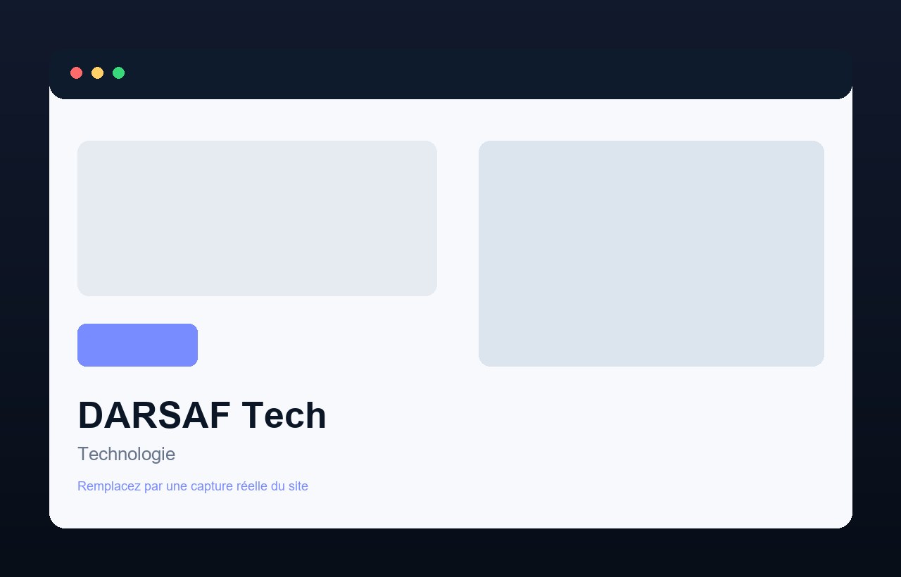 Site web DARSAF Technologies conçu en HTML CSS JavaScript