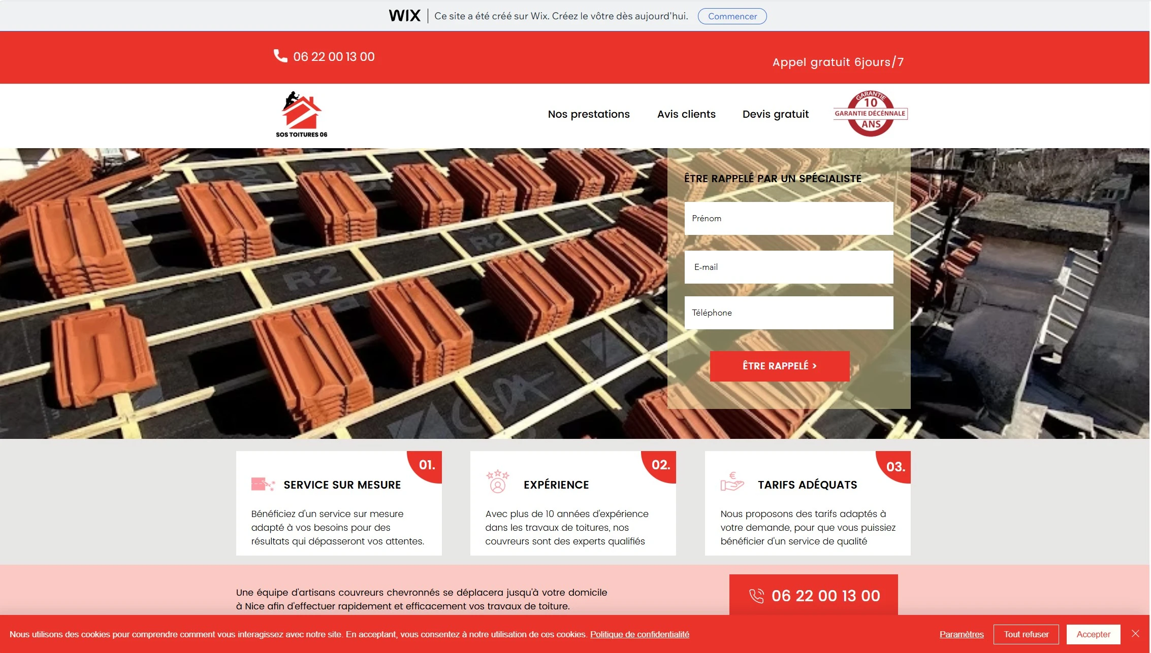 Site vitrine Dumas Toiture optimisé pour le référencement local